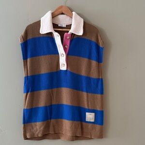 CLOSED sleeveless collared tunic sweater